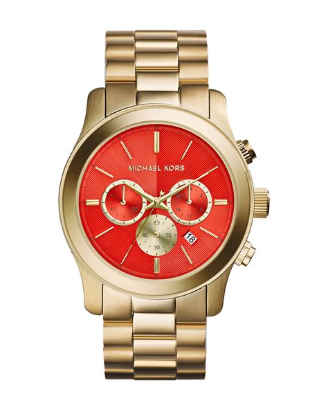 michael kors gold oversized runway watch sale|Michael Kors Watch 250300.